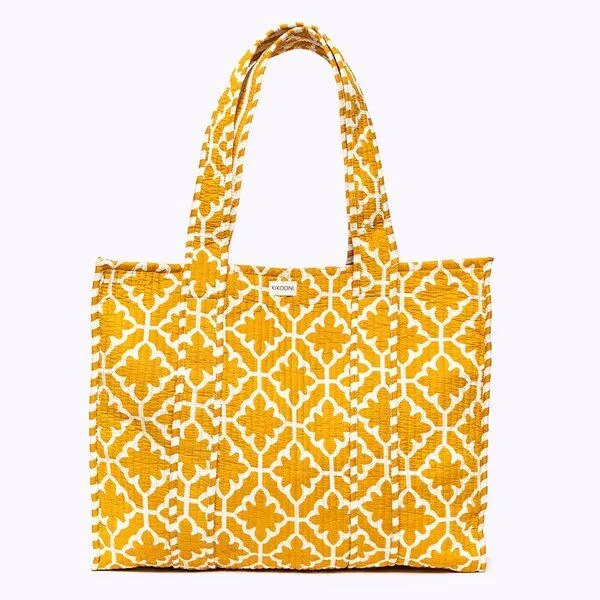 KIKOONI KIKOONI handgefertigter XL Shopper, Golden magic, – Produktbild 1 von 4
