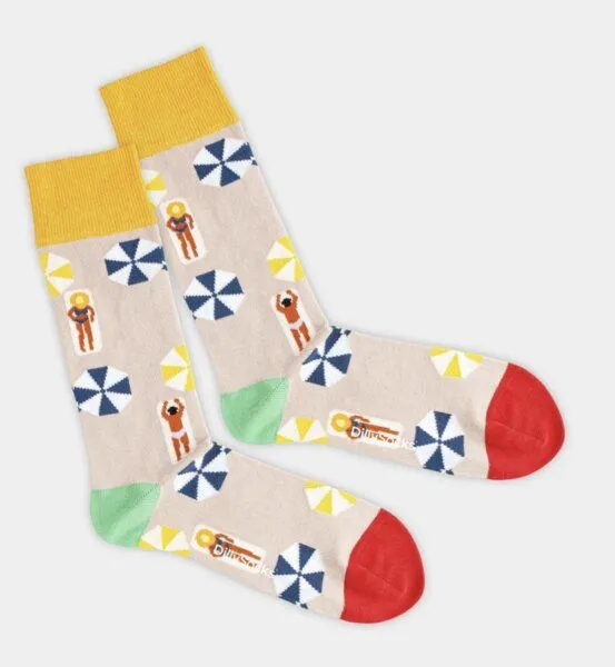 DillySocks DillySocks Socken Strand aus Biobaumwoll-Mix, Weiß (tanline), – Produktbild 1 von 1