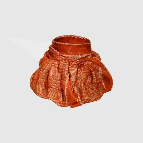 LANARTO slow fashion LANARTO slow fashion Sommerschal Shine zweifarbig aus Bio-Baumwolle Feinstrick made in germany, Braun, – Produktbild 2 von 3