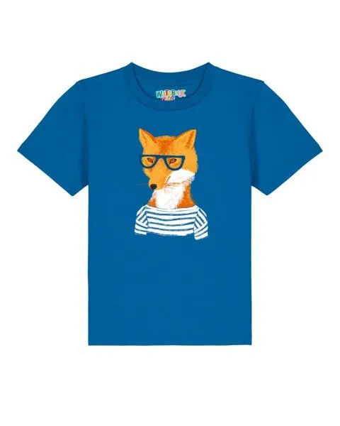 watabout.kids watabout.kids T-Shirt Kinder Fuchs, Royal blue, – Produktbild 1 von 2