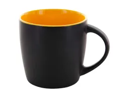 Keramiktasse "ENNIA" mattschwarz/gelb – Produktbild 1 von 1