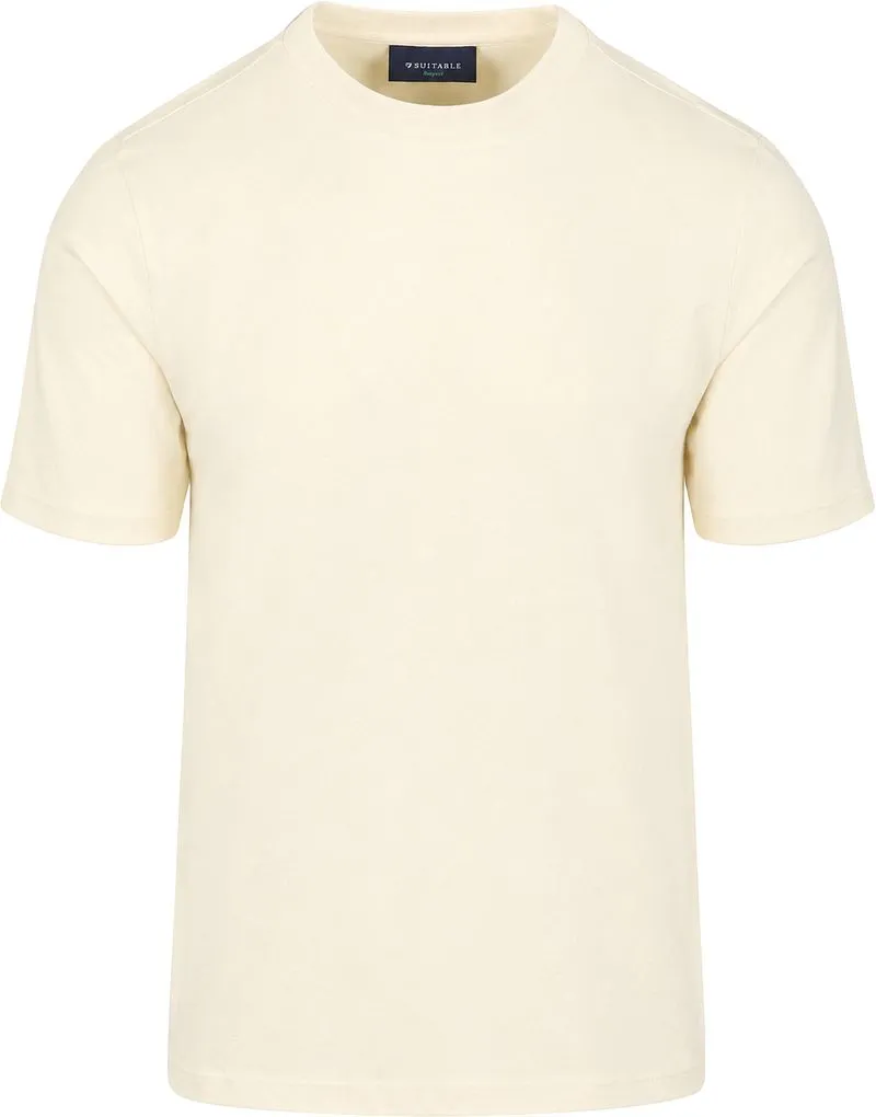 Suitable Suitable Respect T-Shirt Tim Ecru - Größe XL, Wollweiß, – Produktbild 2 von 4