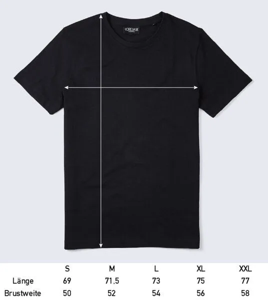 COREBASE COREBASE T-Shirt aus 100 % Bio-Baumwolle, 300 g/m², Schwarz, – Produktbild 1 von 8