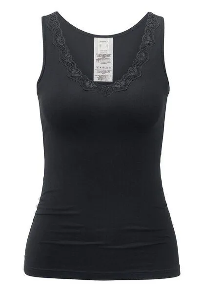 hessnatur hessnatur Tank Top PURE SENSE LACE aus TENCEL Modal, Schwarz, – Produktbild 3 von 4