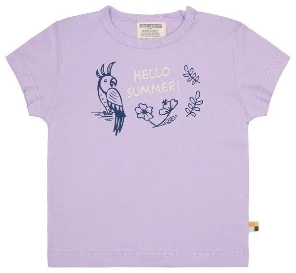 loud + proud loud + proud Babys & Kinder T-Shirt mit Druckmotiv, GOTS-zertifiziert, Lilac, – Produktbild 1 von 1