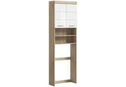 furnling Waschmaschinenumbauschrank Scott 2 offene Fächer, 2 Türen, platzsparend, Badmöbel, Badschrank, Umbau – Produktbild 1 von 1