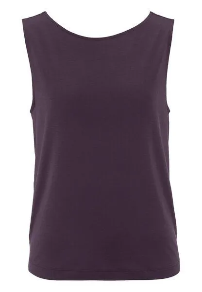 hessnatur hessnatur Jersey Top Relaxed aus TENCEL Lyocell, Dunkle traube, – Produktbild 2 von 3