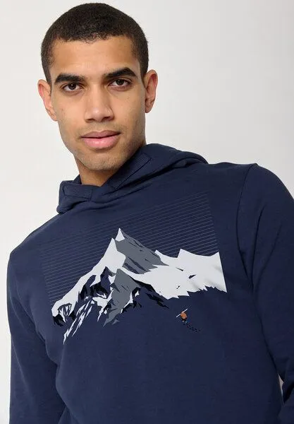 GreenBomb GREENBOMB Nature Mountain Ski Star - Kuschliger Hoodie aus Bio-Baumwolle / hochwertiger Print / GOTS / Fair & Vegan, Blau (navy), – Produktbild 4 von 4