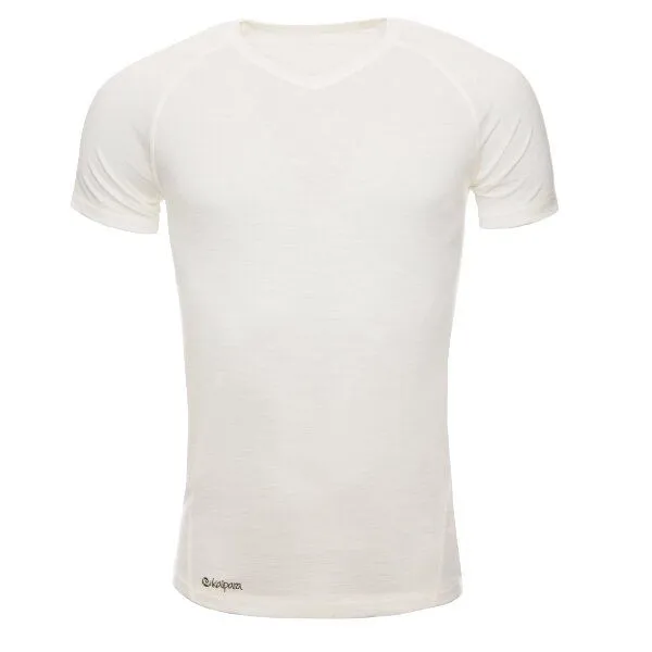Kaipara - Merino Sportswear Kaipara - Merino Sportswear Merino T-Shirt Kurzarm Slimfit V-Neck Herren, Off-white, – Produktbild 1 von 2