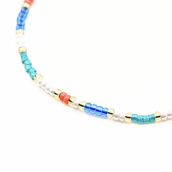 juni juni Zartes, blauesPerlenarmband "Anchor" mit verstellbarer Länge – Produktbild 3 von 4