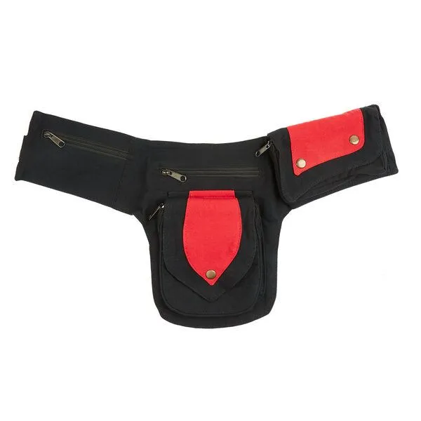 short'n'pietz short'n'pietz handgenähte Gürteltasche mit verstellbarem Gürtel, Rot, – Produktbild 3 von 8