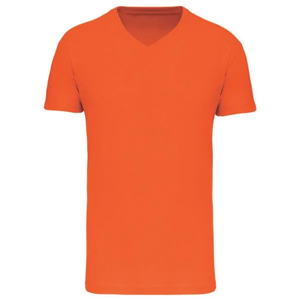 Greenspired Greenspired Basic Unisex Bio V Neck T- Shirt 145 g/m² S - 5 XL, Orange, – Produktbild 1 von 1