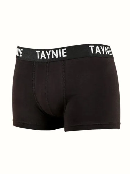Taynie 2er-Pack schwarz/grau - Retroshorts - Biozidfrei - Zertifiziert - TAYNIE HERREN BOXERSCHORTS, Schwarz, – Produktbild 2 von 4