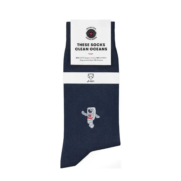 A-Dam A-Dam Socken mit Stickerei, Andre (dunkelblau), – Produktbild 4 von 4