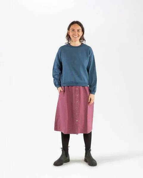 MATONA Matona Sweatshirt für Frauen aus Bio-Baumwolle / Light Sweatshirt, Sail blue, – Produktbild 2 von 3