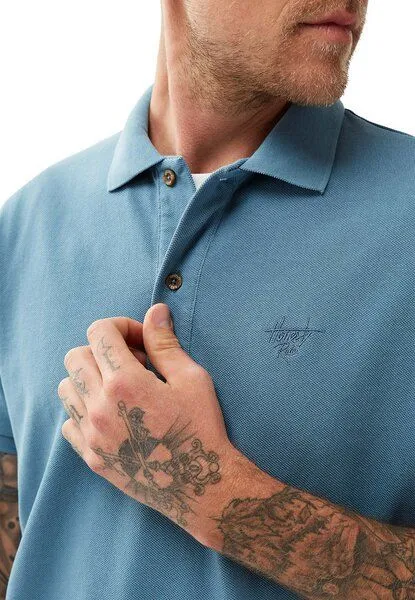 Honesty Rules Honesty Rules Basic Polo Shirt, Aegean-blue, – Produktbild 3 von 3