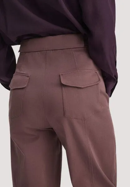 hessnatur hessnatur Barrel-Leg Hose Relaxed aus TENCEL Lyocell mit Bio-Baumwolle, Wildrose, – Produktbild 2 von 3