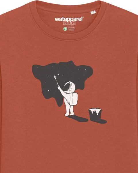 watapparel watapparel Sweatshirt Unisex Painting space, Heritage brown, – Produktbild 3 von 3