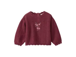 People Wear Organic People Wear Organic Strick-Pullover bordeaux mélange 98/104 – Produktbild 1 von 1