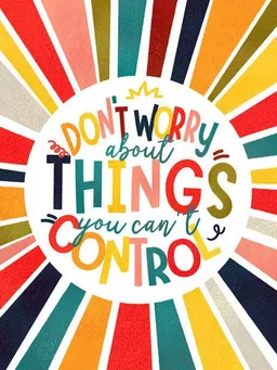 Photocircle Photocircle Poster / Leinwandbild - don't worry about things you can't control - typography – Produktbild 1 von 1