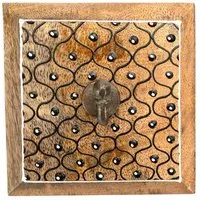 El Puente El Puente Garderobenhaken | Fair Trade & Handmade aus Indien, Schwarz,weiß, – Produktbild 1 von 1