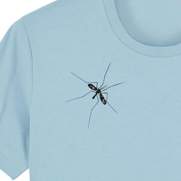 Spangeltangel Spangeltangel T-Shirt "Schnake", Männershirt, Herrenshirt, bedruckt, Siebdruck, T-Shirt, Bio-Baumwolle, Hellblau, – Produktbild 2 von 4