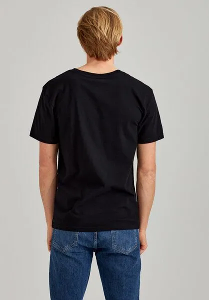 THOKKTHOKK ThokkThokk Herren V-Neck T-Shirt aus Biobaumwolle, Black (schwarz), – Produktbild 4 von 7