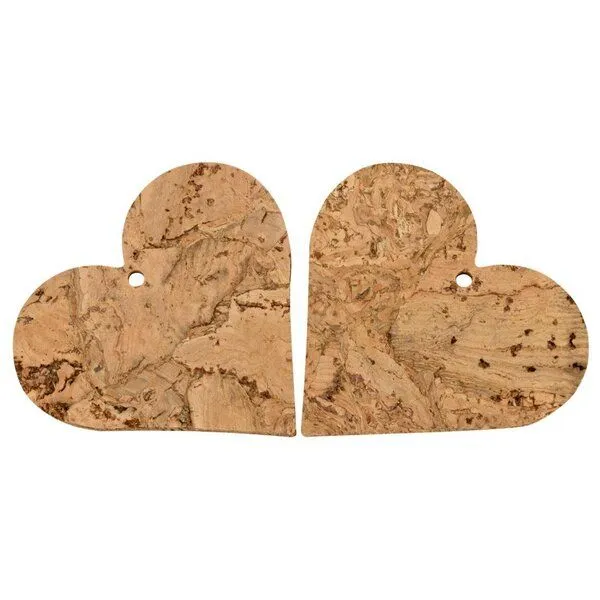 Kork-Deko Kork-Deko Korkanhänger: Herz, Stern und Blume als 9er-Bastel-Set | Anhänger aus Kork – Produktbild 2 von 7