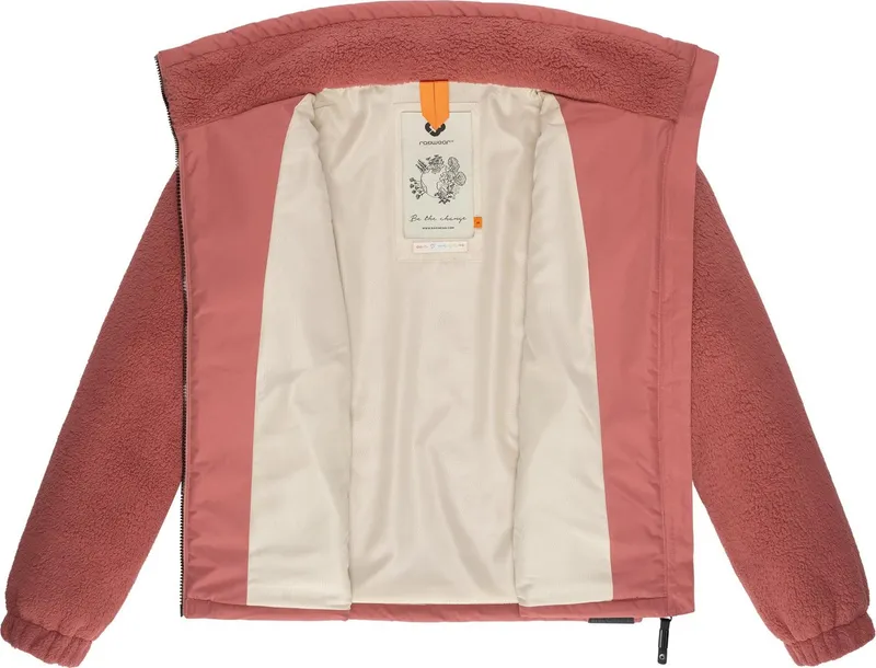 ragwear ragwear Plüschjacke Nordicka Sportliche Kapuzenjacke mit Kunstleder-Elementen, Rosa, – Produktbild 1 von 4