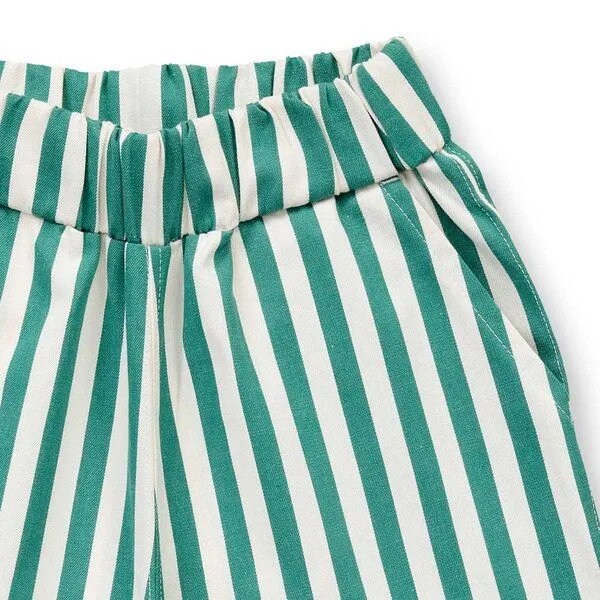 Sense Organics Sense Organics Kinderhose grün-weiß gestreift, Modell WALA, Green, – Produktbild 3 von 3