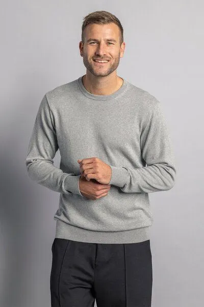 DIRTS dirts Classic Knit Crewneck, Grey melange, – Produktbild 4 von 4