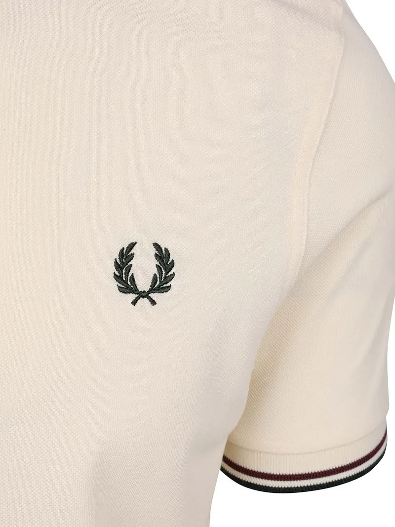 Fred Perry Fred Perry Polo Twin Tipped M3600 Ecru 84A - Größe S, Wollweiß, – Produktbild 4 von 5