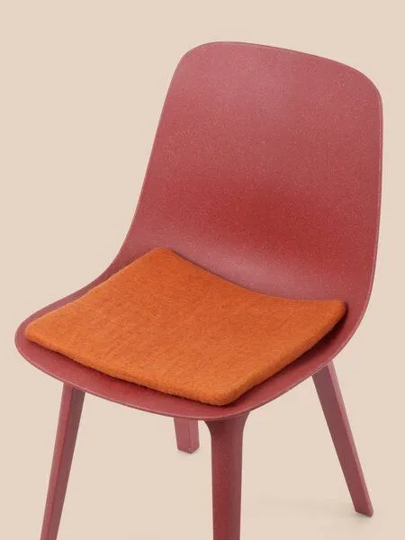 myfelt myfelt Flachfilz Sitzauflage (⌀ 36 cm, 36 x 36 cm), Orange (afra), – Produktbild 3 von 4