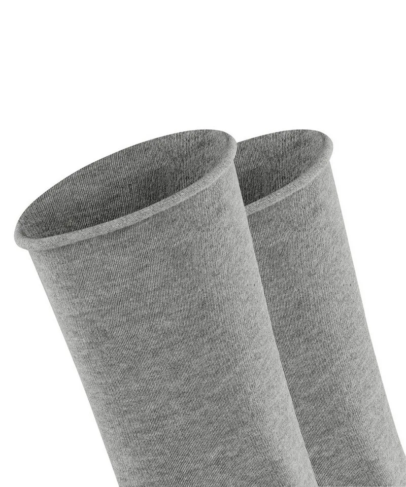 Esprit Socken Basic Pure (2-Paar, 2 Paar) ohne einschneidendes Bündchen, Basic-Socke, Uni-Strümpfe atmungsaktiv, Grau, – Produktbild 4 von 5