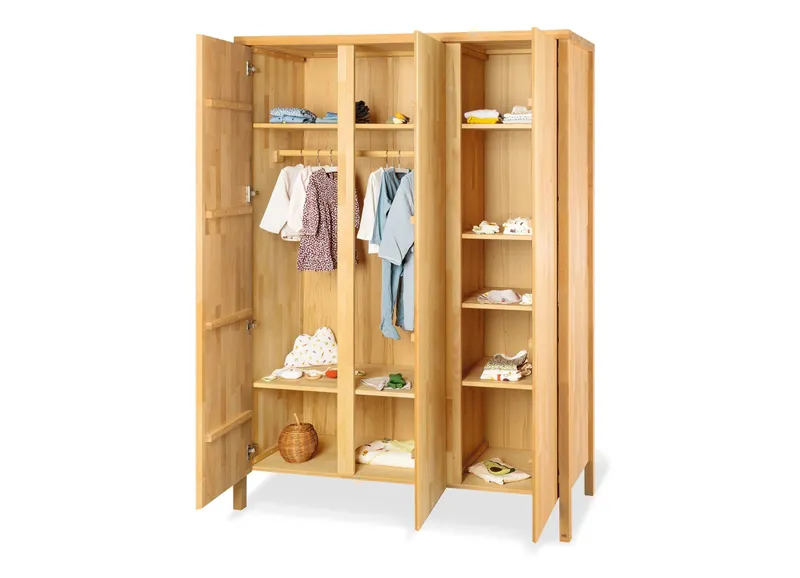 Pinolino Pinolino Kleiderschrank „Enno” groß, Natur, – Produktbild 1 von 2