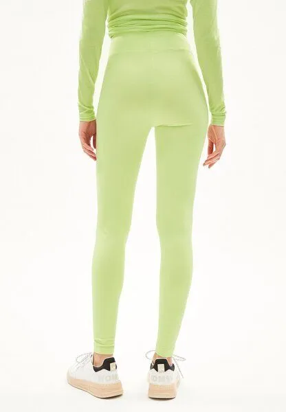 ARMEDANGELS ARMEDANGELS FARIBAA LOGO - Damen Leggings aus Bio-Baumwoll Mix, Light lime, – Produktbild 4 von 4