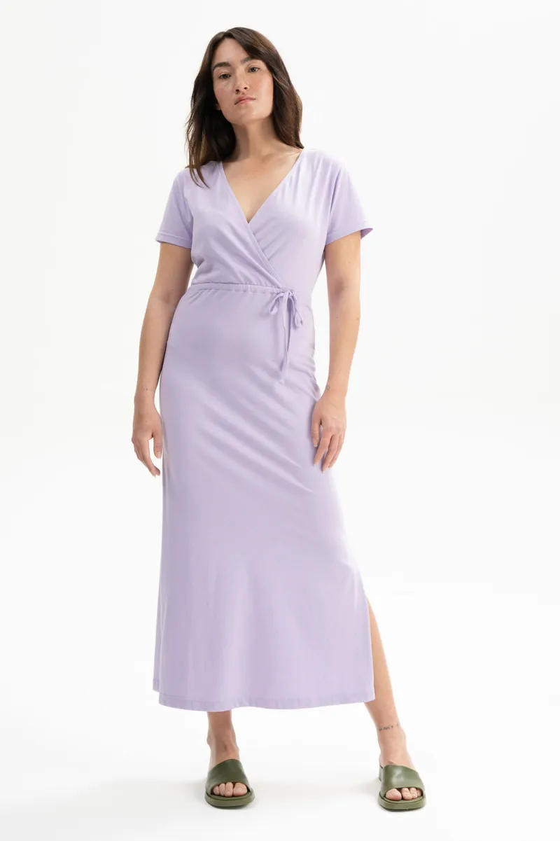 MELA MELA Damen vegan Kleid V-Ausschnitt Shreoshi Crocus, Lila, – Produktbild 2 von 2