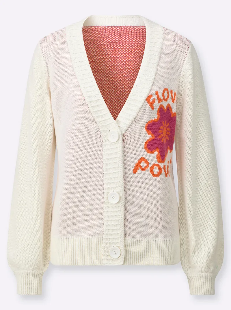 Witt Strickjacke ecru, Ecru, – Produktbild 1 von 2