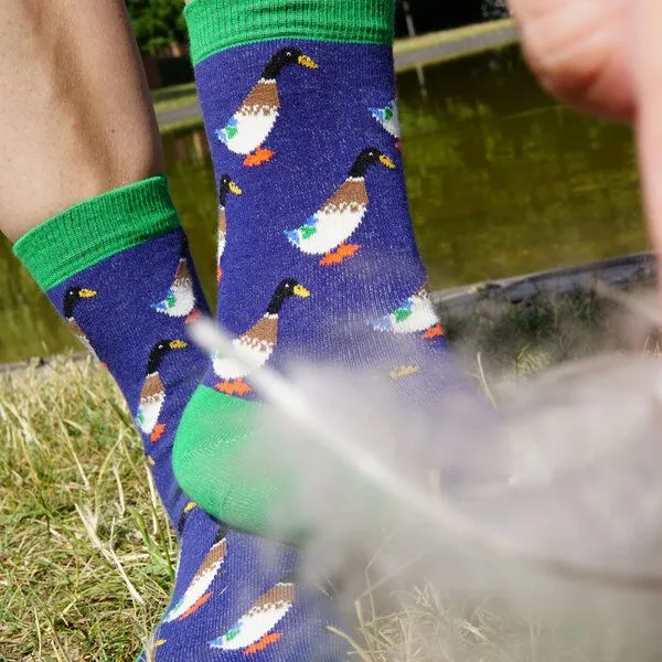 Fräulein Prusselise Fräulein Prusselise Ente Socken blau grün bunt gemustert – Produktbild 3 von 3