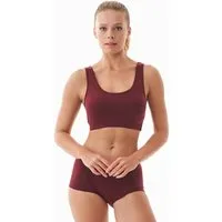 ORGANICATION ORGANICATION BRIANNA | Bralette aus Bio-Baumwolle und TENCEL Modal, Bordeaux, – Produktbild 1 von 1