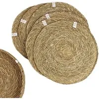 reSpiin reSpiin Seegras-Tischsets mit Halter - 6er-Set - Natur – Produktbild 1 von 1