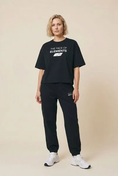 THE FACE OF ELEMENTS THE FACE OF ELEMENTS Statement - Relaxed Fit Sweatpant aus 100% Bio-Baumwolle, Black (schwarz), – Produktbild 1 von 4