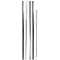 Dora's Dora's Dora’s Edelstahl-Trinkhalme (4er Set) – Gerade Form – Inklusive Reinigungsbürste – Plastikfrei & Wiederverwendbar – Produktbild 1 von 1