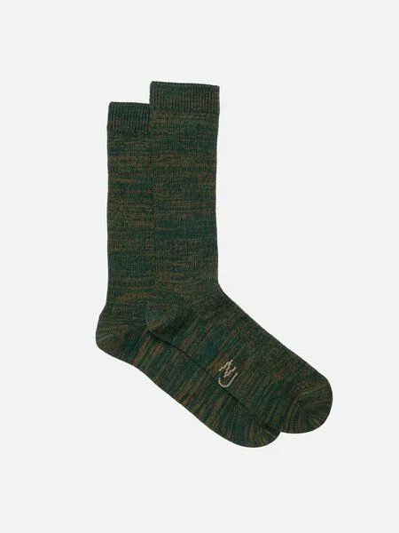 Nudie Jeans Nudie Jeans Socken Rasmusson Rib Sock Women, Green melange (grün), – Produktbild 1 von 1