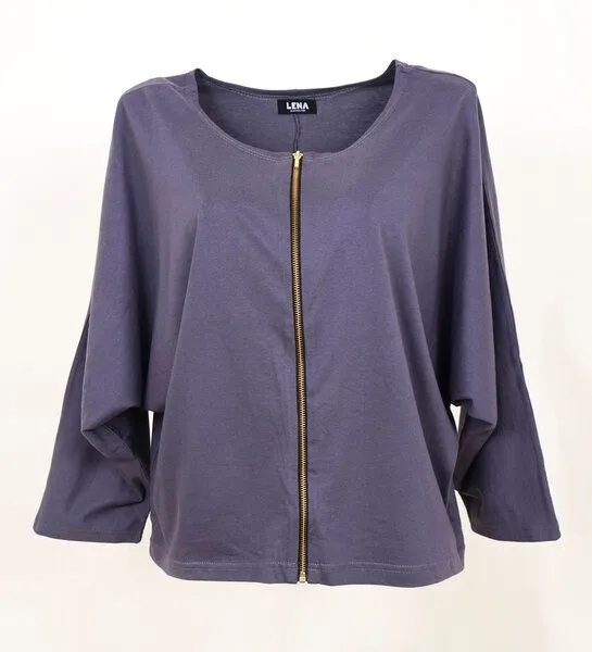Lena Schokolade Lena Schokolade Zip Jäckchen aus Bio-Jersey, Charcoal, – Produktbild 1 von 1