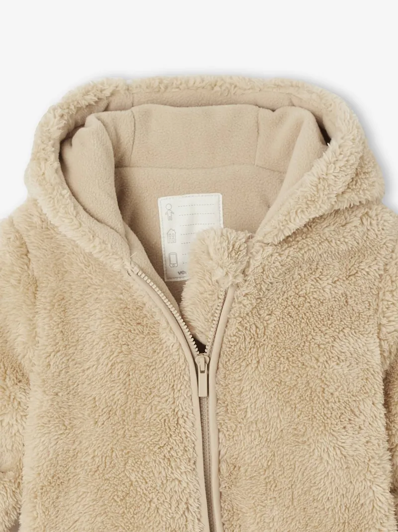 Vertbaudet Baby Winter-Overall mit Kapuze sandfarben, Sandfarben, – Produktbild 3 von 3