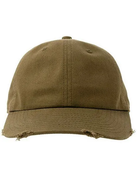 Atlantis Headwear Atlantis Headwear Atlantis Unisex Cap Basecap Cappy Kappe Destoyed Effekt mit unstrukturierter Krone erhätlich in 7 Farben Dad Hat Destroyed-S, Olive, – Produktbild 1 von 2