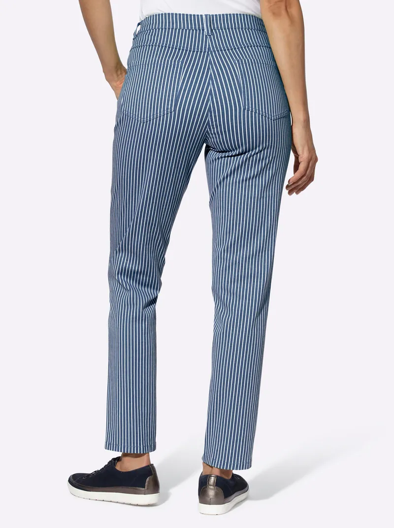 Witt Jeans jeansblau-weiß-gestreift, Jeansblau-weiß-gestreift, – Produktbild 2 von 2