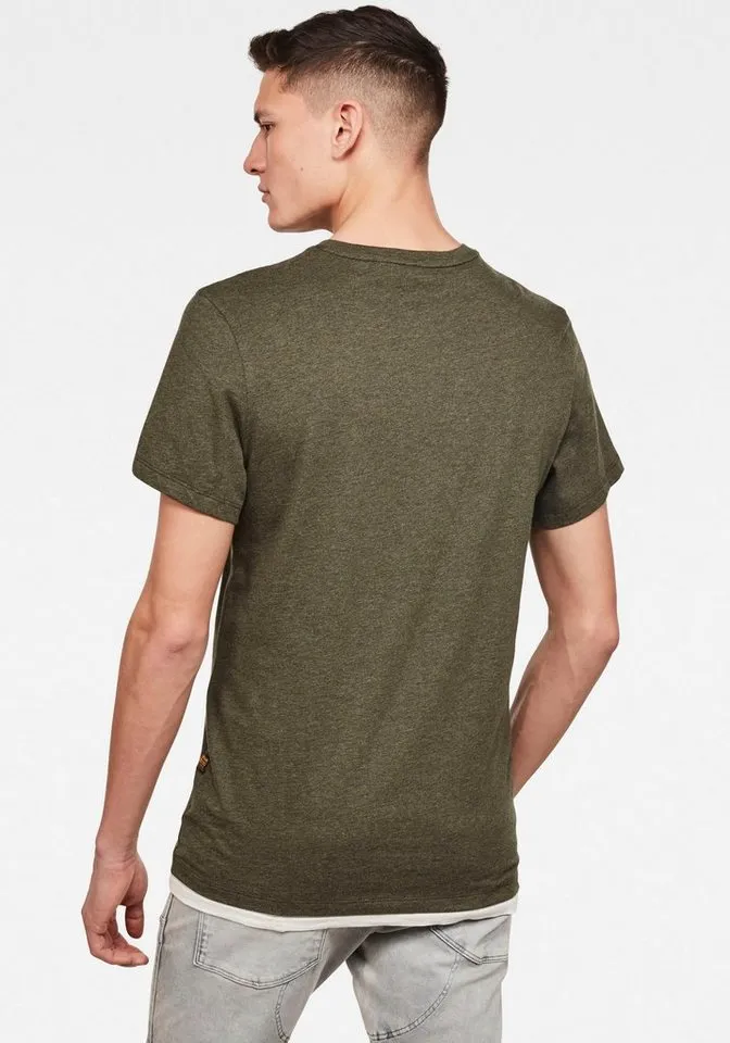 G-Star G-Star T-Shirt Base-S T-Shirt mit kleinem Logo-Detail, Grün, – Produktbild 3 von 5