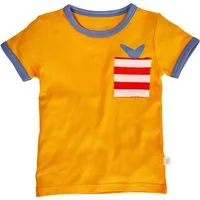 HANS NATUR Kinder T-Shirt Bio-Baumwolle orange mit Tasche Gr.86/92 – Produktbild 1 von 1